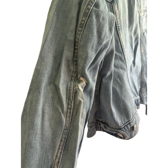 Vintage Distressed GAP Blue Jean Jacket Classic Denim Style - Picture 9 of 9